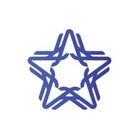 stella logo semplice simbolo per tessile stella icona moderno aziendale, astratto lettera logo vettore