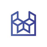 sedia logo tre dimensionale sedia icona moderno aziendale, astratto lettera logo vettore
