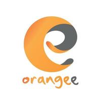 arancia e marca, simbolo, disegno, grafico, minimalista.logo vettore