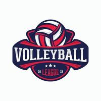 pallavolo vettore logo emblema design per sport squadra