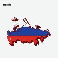 Russia nazione bandiera carta geografica Infografica vettore