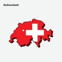 Svizzera nazione bandiera carta geografica Infografica vettore