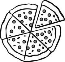delizioso Pizza fetta icona isolato su bianca sfondo vettore