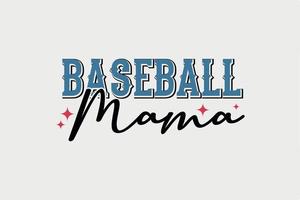 baseball mamma retrò baseball tipografia t camicia design vettore