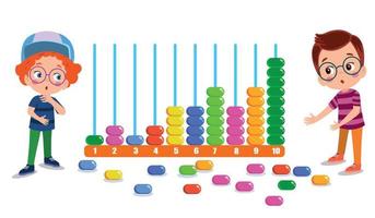 abaco giocattolo per bambini formazione scolastica vettore