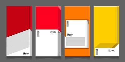 vettore astratto moderno minimalista architettura geometrica in rosso, arancione e giallo per banner e poster modello di sfondo