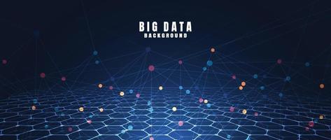 sfondo tecnologia astratta con big data. connessione internet, senso astratto della scienza e progettazione grafica del concetto di analisi tecnologica. illustrazione vettoriale