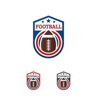 modello di distintivo del logo di football americano, distintivo del logo di rugby vettore