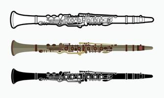 strumento musicale orchestra clarinetto. vettore