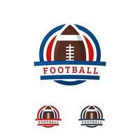 modello di distintivo del logo di football americano, distintivo del logo di rugby