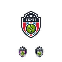 distintivo di disegni di logo di sport di tennis, vettore di campionato emblema di tennis