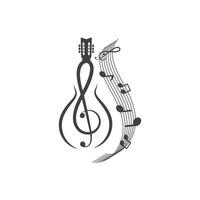 musica Nota icona logo vettore illustrazione design