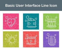 di base utente interfaccia vettore icona impostato