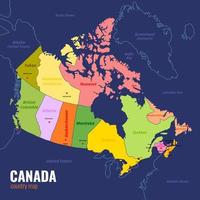 piatto Canada carta geografica vettore