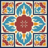 marocchino mosaico piastrella con colorato patchwork. Vintage ▾ Portogallo azulejo, messicano talavera, italiano maiolica ornamento, arabesco motivo o spagnolo ceramica mosaico