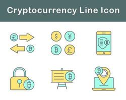 bitcoin e criptovaluta vettore icona impostato