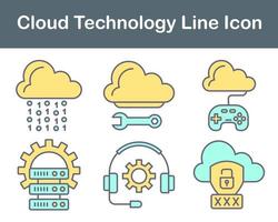 nube tecnologia vettore icona impostato