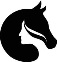 cavallo e terme logo icona vettore