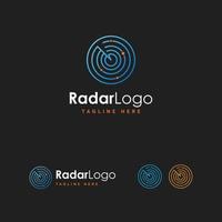radar logo progetta vettore di concetto, modello di logo dello scanner
