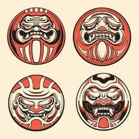 giapponese daruma Bambola vettore arte