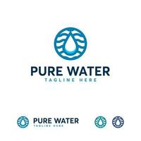 goccia acqua logo disegni concetto vettoriale, modello di logo nutrizione fresca vettore