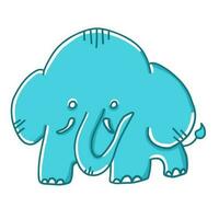 elefante vettore illustrazione nel cartone animato piatto stile isolato su bianca sfondo.
