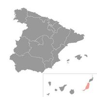 Fuerteventura isola carta geografica, Spagna regione. vettore illustrazione.