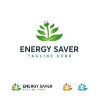 logo di risparmio energetico progetta vettore di concetto, disegni logo di elettricità