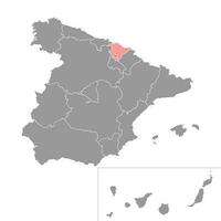 basco carta geografica, Spagna regione. vettore illustrazione.