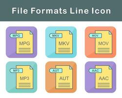 file formati vettore icona impostato
