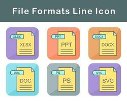 file formati vettore icona impostato