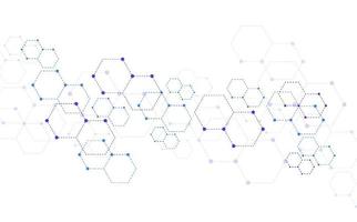fondo astratto di tecnologia della struttura molecolare. progettazione medica. illustrazione vettoriale