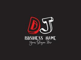 creativo dj jd logo lettera vettore icona