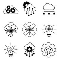 IoT icona vettore. nube servizio illustrazione cartello. inteligente digitale simbolo o logo. vettore