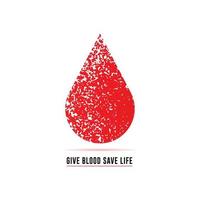 sangue donazione minimo concetto con slogan dare sangue Salva vita. vettore