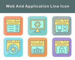 ragnatela e applicazione vettore icona impostato