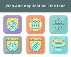 ragnatela e applicazione vettore icona impostato