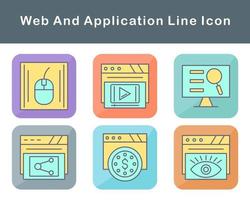 ragnatela e applicazione vettore icona impostato