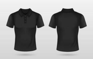 3d nero polo camicie vettore