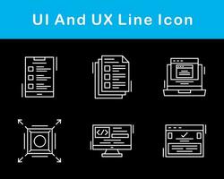 ui e UX vettore icona impostato
