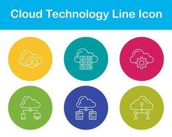 nube tecnologia vettore icona impostato