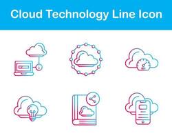 nube tecnologia vettore icona impostato