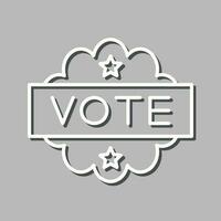 votazione linea icona vettore