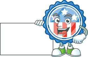 cerchio badge Stati Uniti d'America con stella icona design vettore