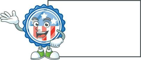 cerchio badge Stati Uniti d'America con stella icona design vettore