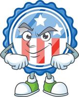 cerchio badge Stati Uniti d'America con stella icona design vettore