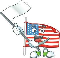 Stati Uniti d'America bandiera con polo icona design vettore