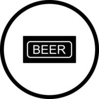 birra cartello vettore icona