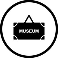 Museo etichetta vettore icona