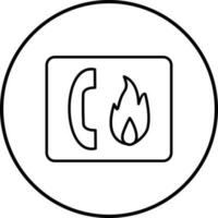 unico fuoco emergenza vettore icona